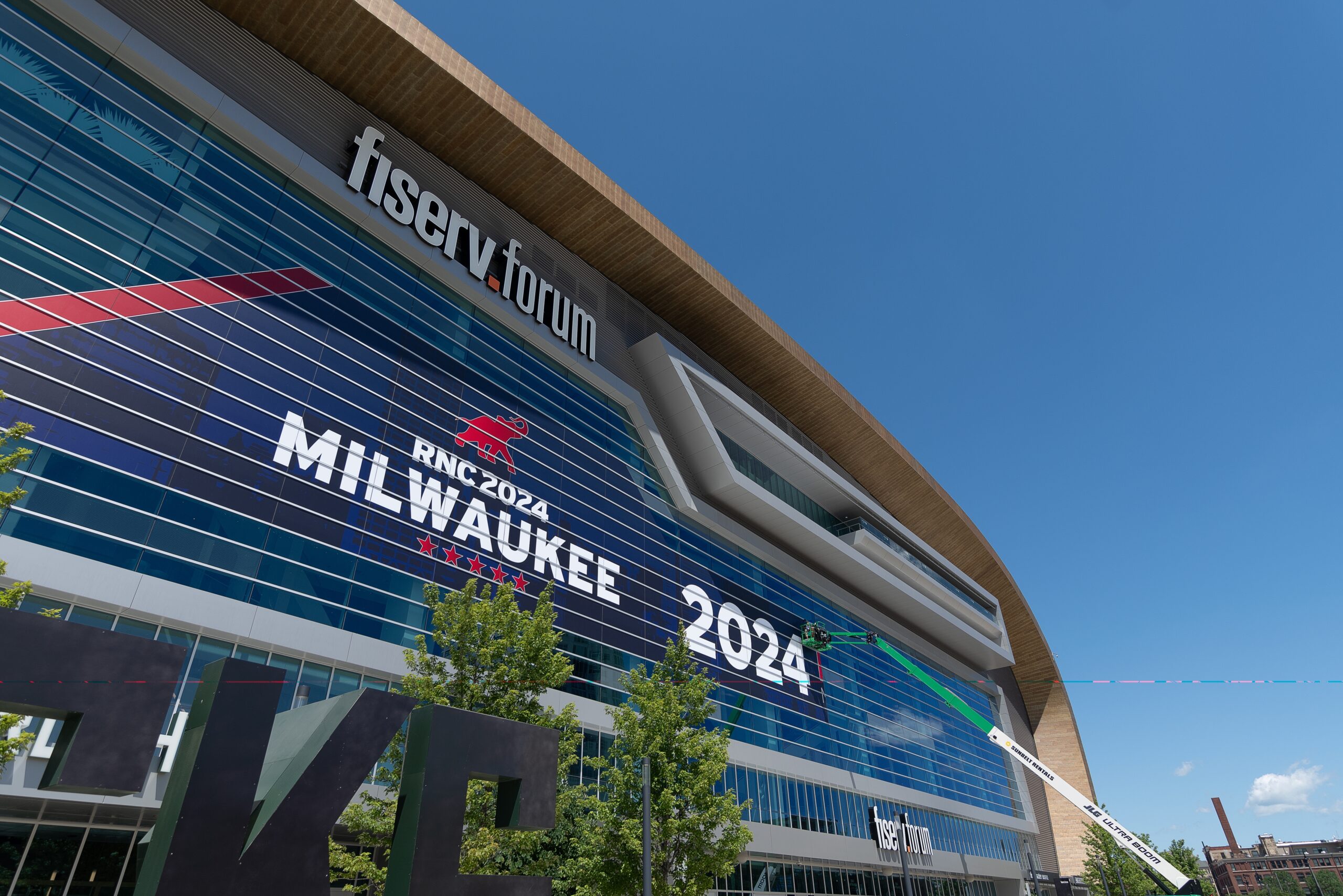 Signage in Milwaukee for the Republican National Convention being held in July