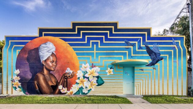 Mural art titled “All Love Seeks Unity” by Maureen Hudas in Orlando