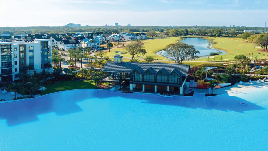 aerial shot of Evermore Orlando Resort