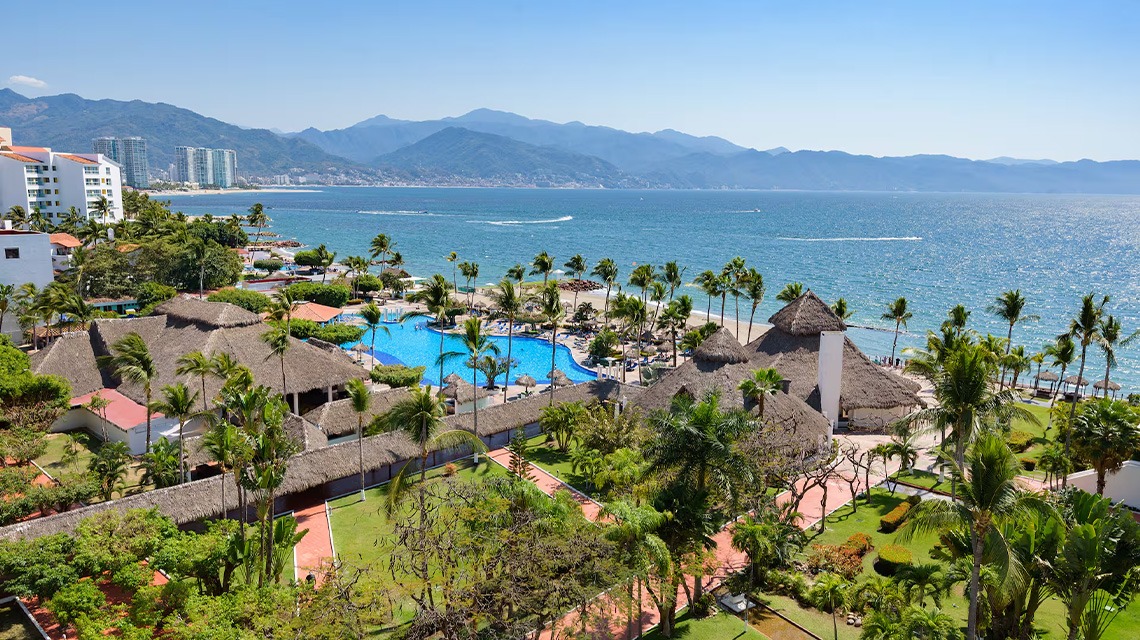 aerial shot of Melia Puerto Vallarta