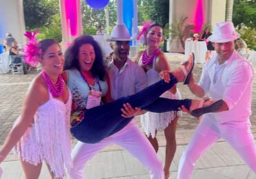 Salsa dancers at opening reception