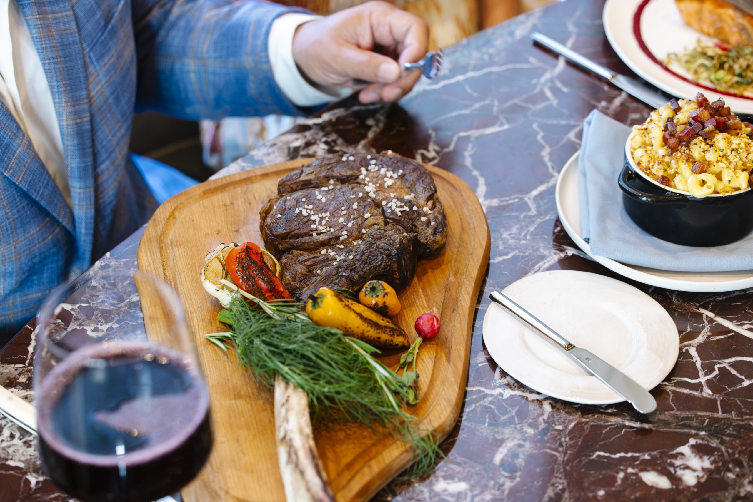 steak on plate