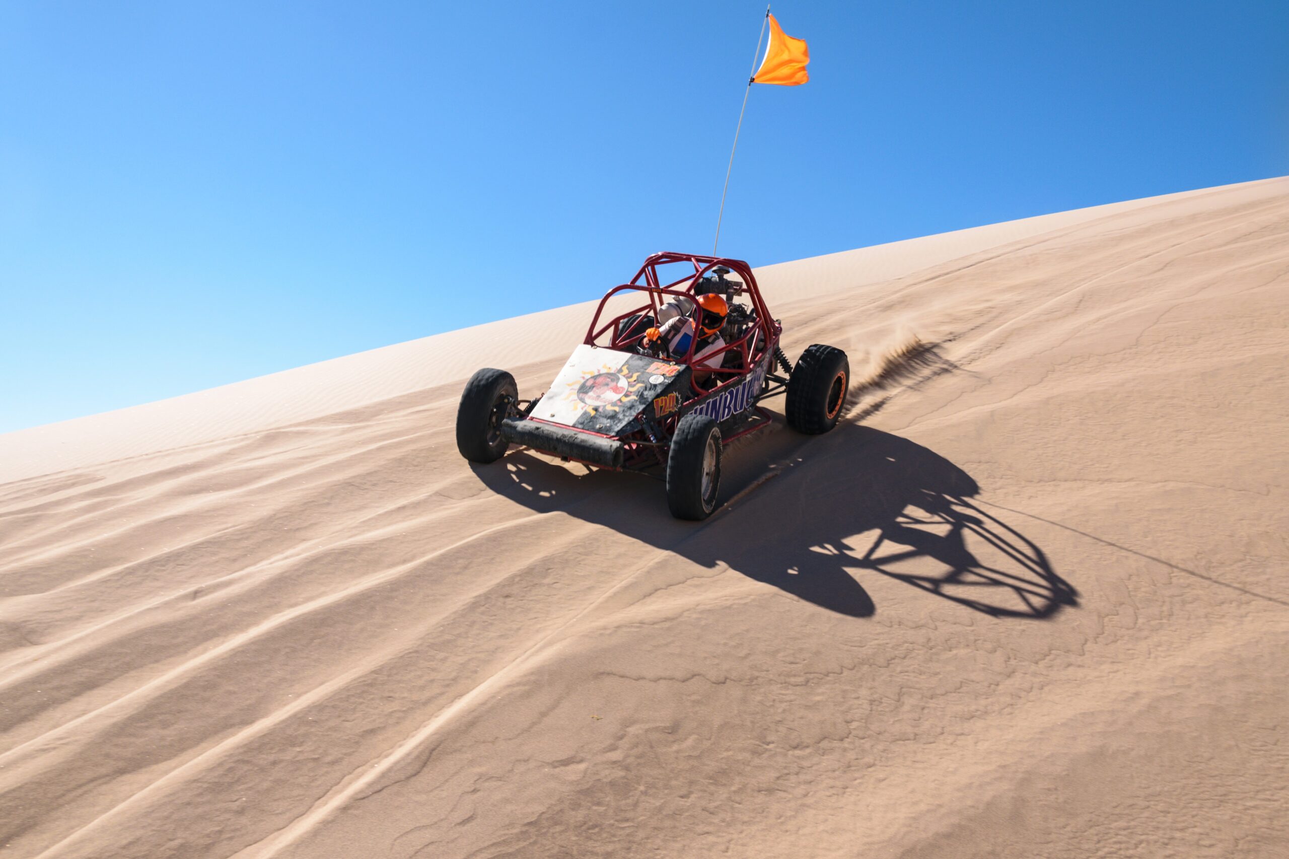 dune buggy in sand dunes