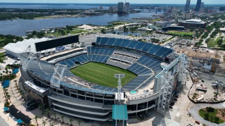 aerial view of EverBank Stadium in Jacksonville, Florida