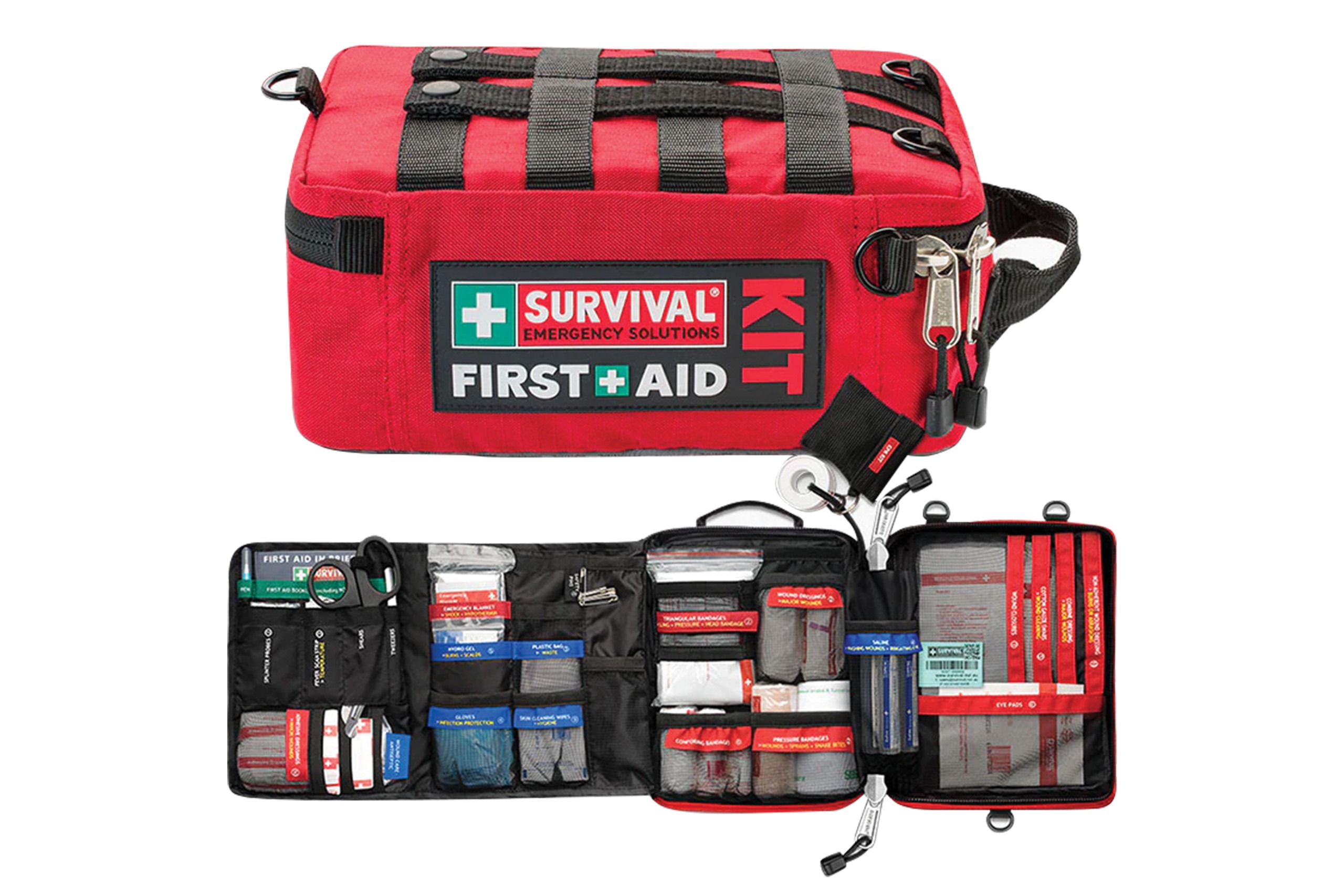 red first aid kit bag