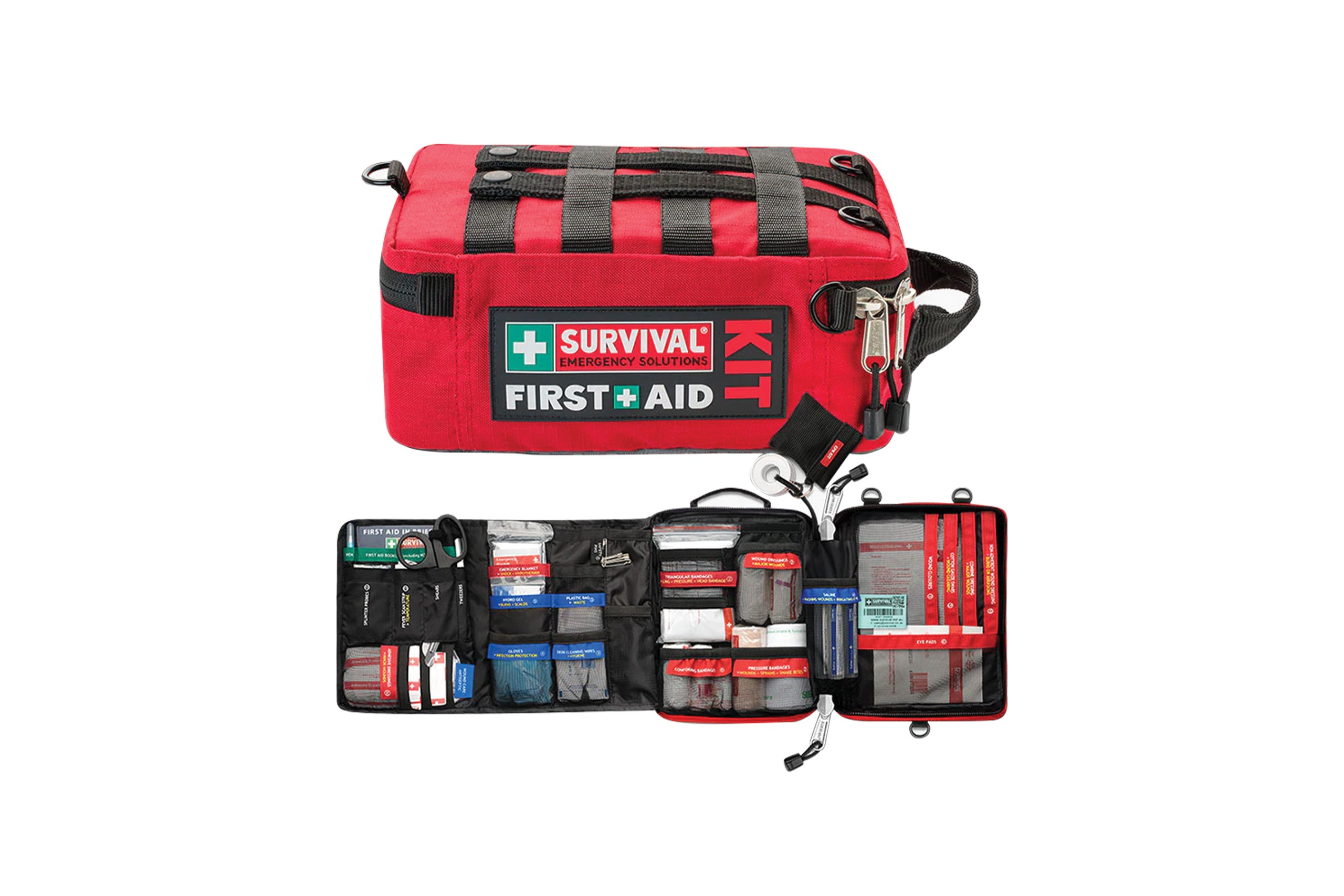 red first aid kit bag