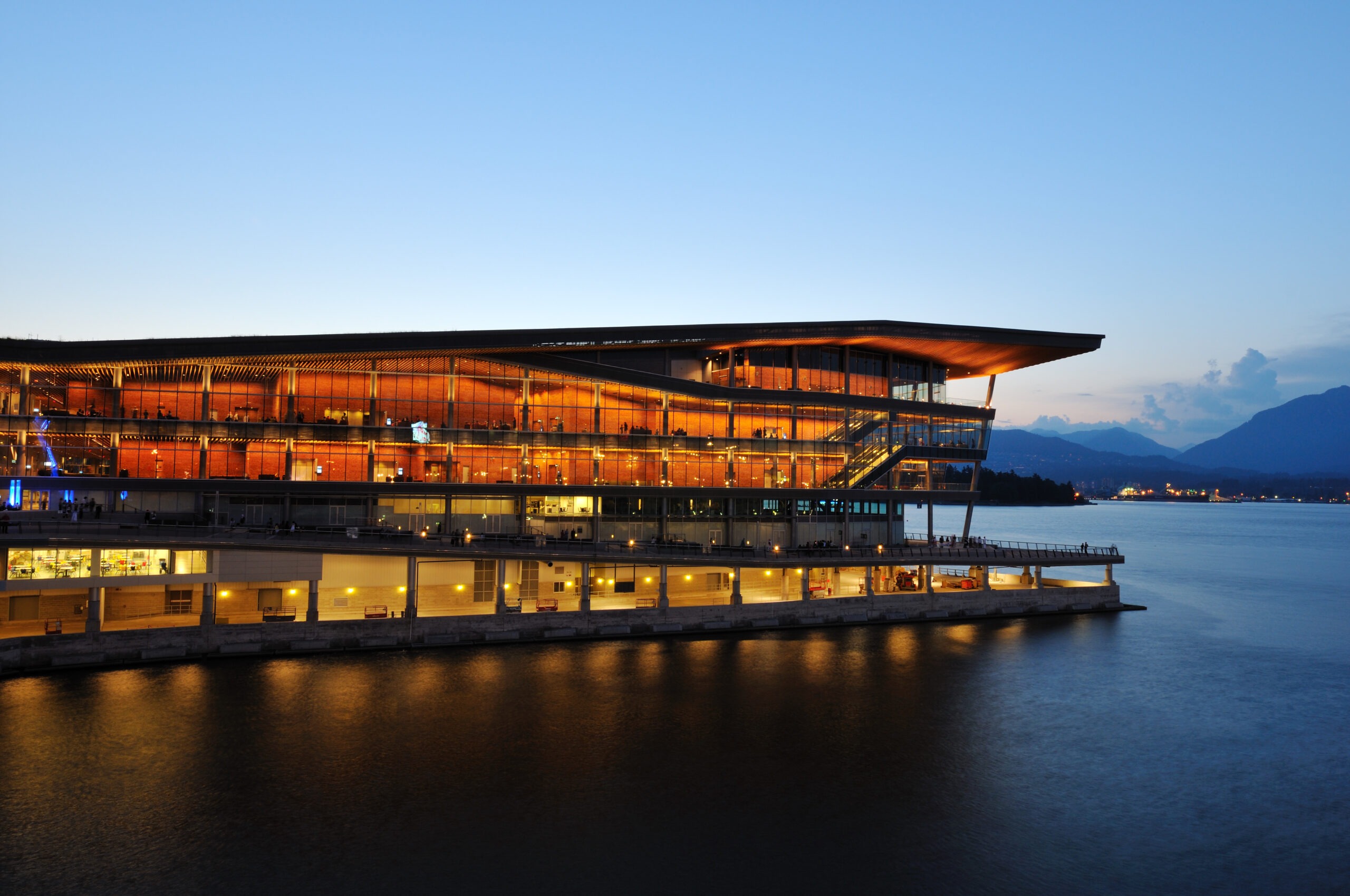 Vancouver Convention Centre at night