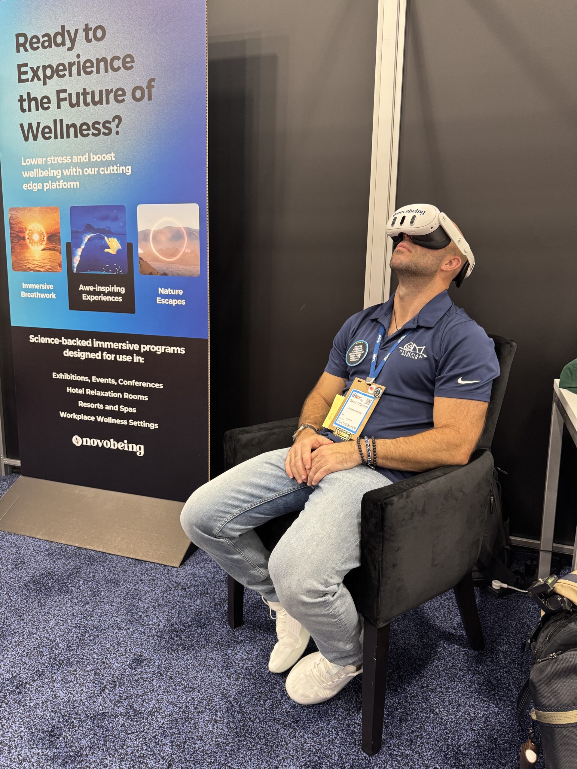 David Stevens wearing VR headset