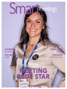 Smart Meetings IMEX booth photo of Sara