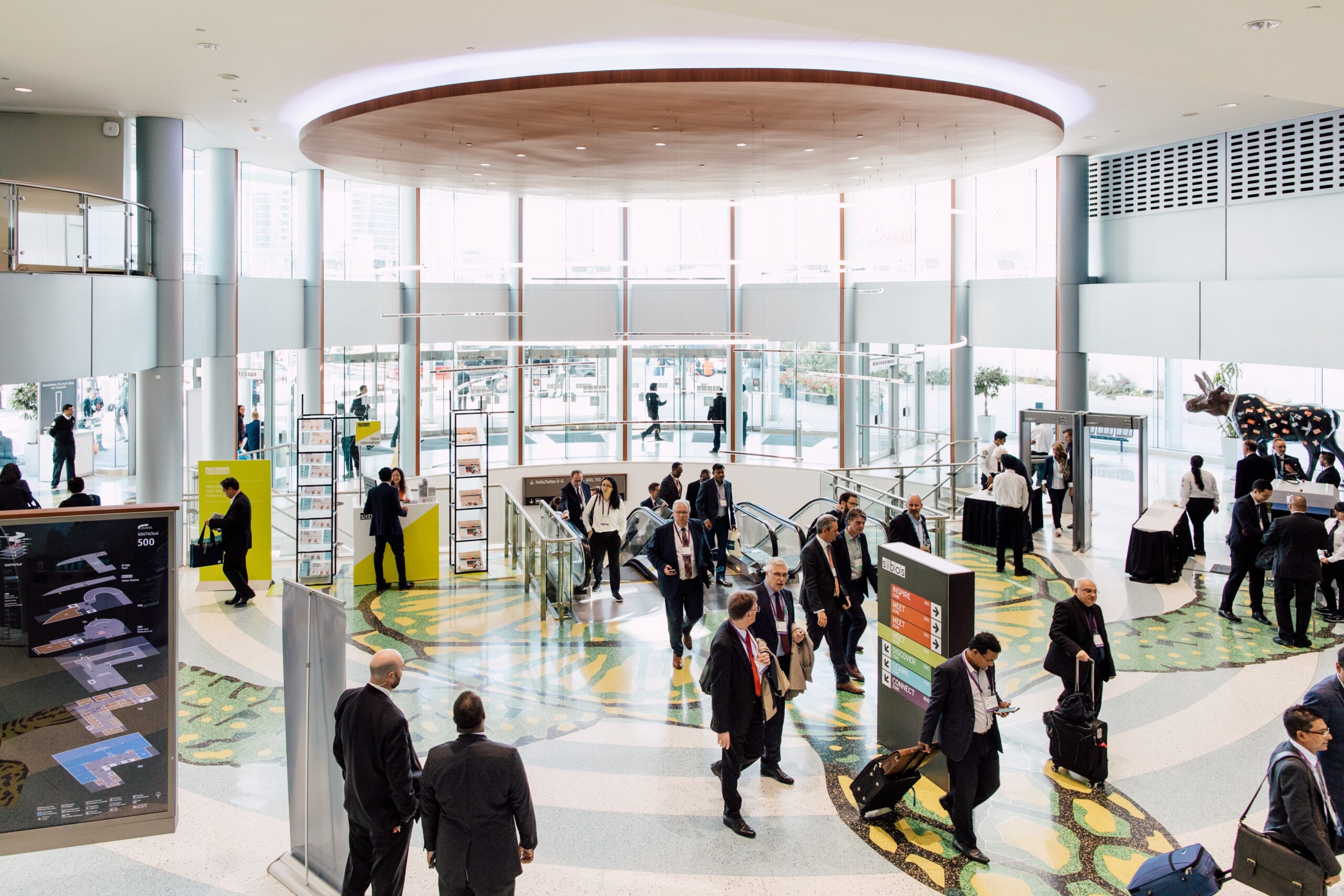 People walking around in Metro Toronto Convention Centre