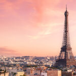 paris skyline with eiffel tower in background