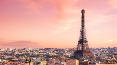 paris skyline with eiffel tower in background