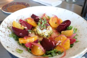 Fruits on plate at Camp Creek Inn