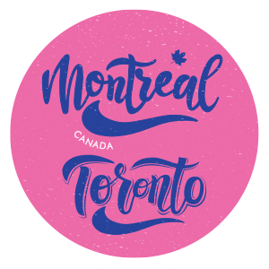 Pink Montreal/Toronto illustration