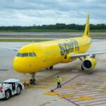 photo of Spirit Airlines plane on the ground