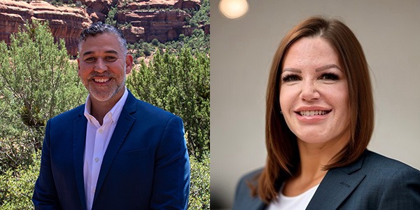 headshots of Brett Briseno (left) and Shannon Walters (right) for Smart Moves