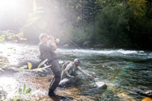 People fly fishing in Eleven Colorado