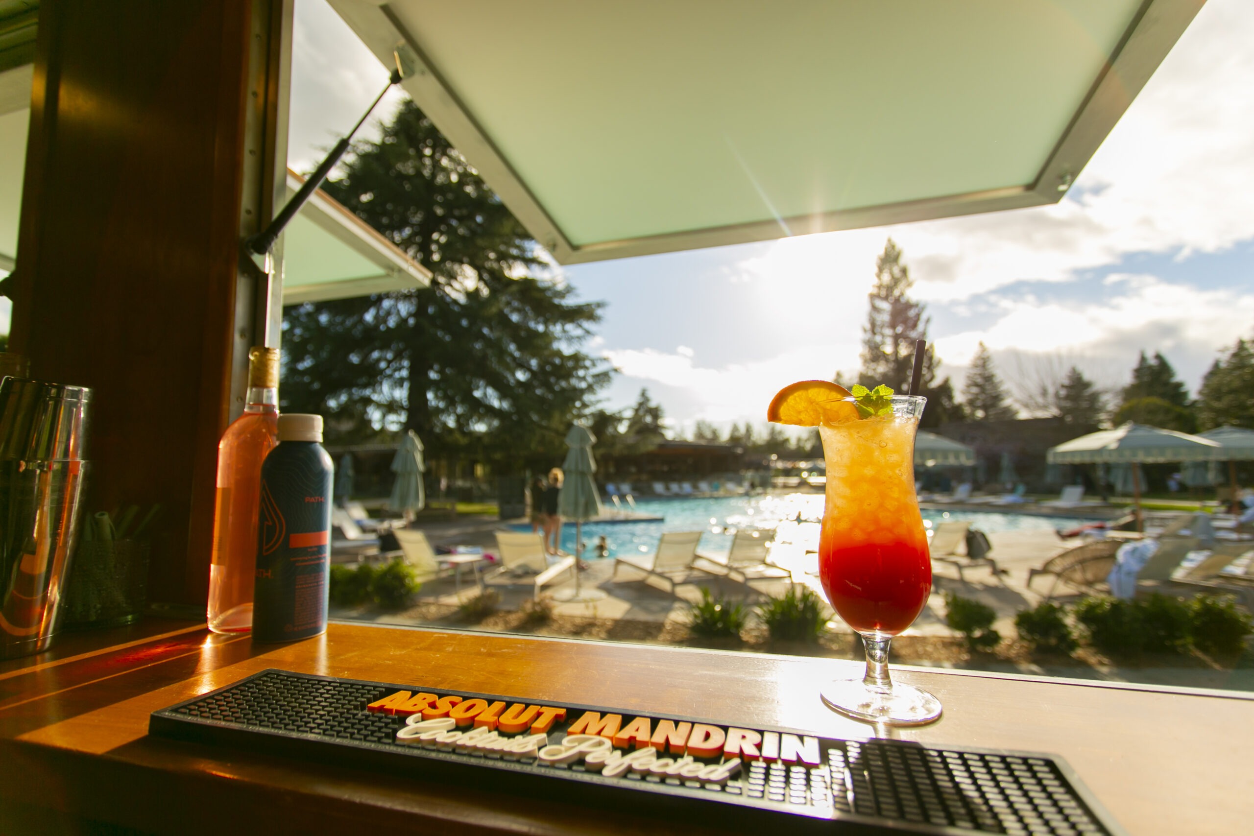 Cocktail near the pool at Flamingo Resort