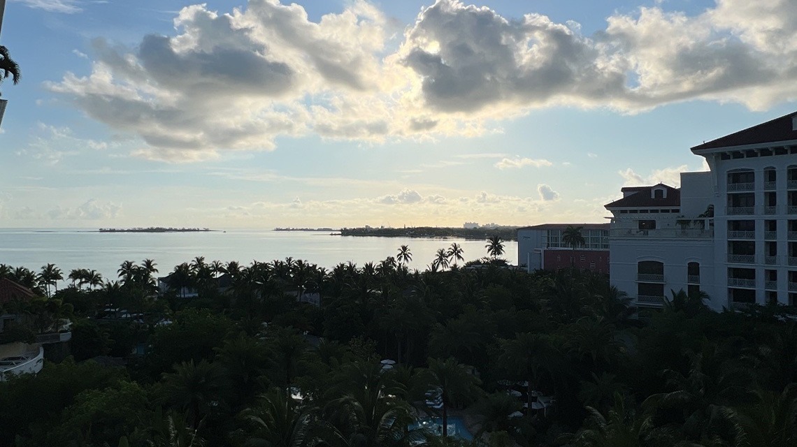 beach view from hotel balcony