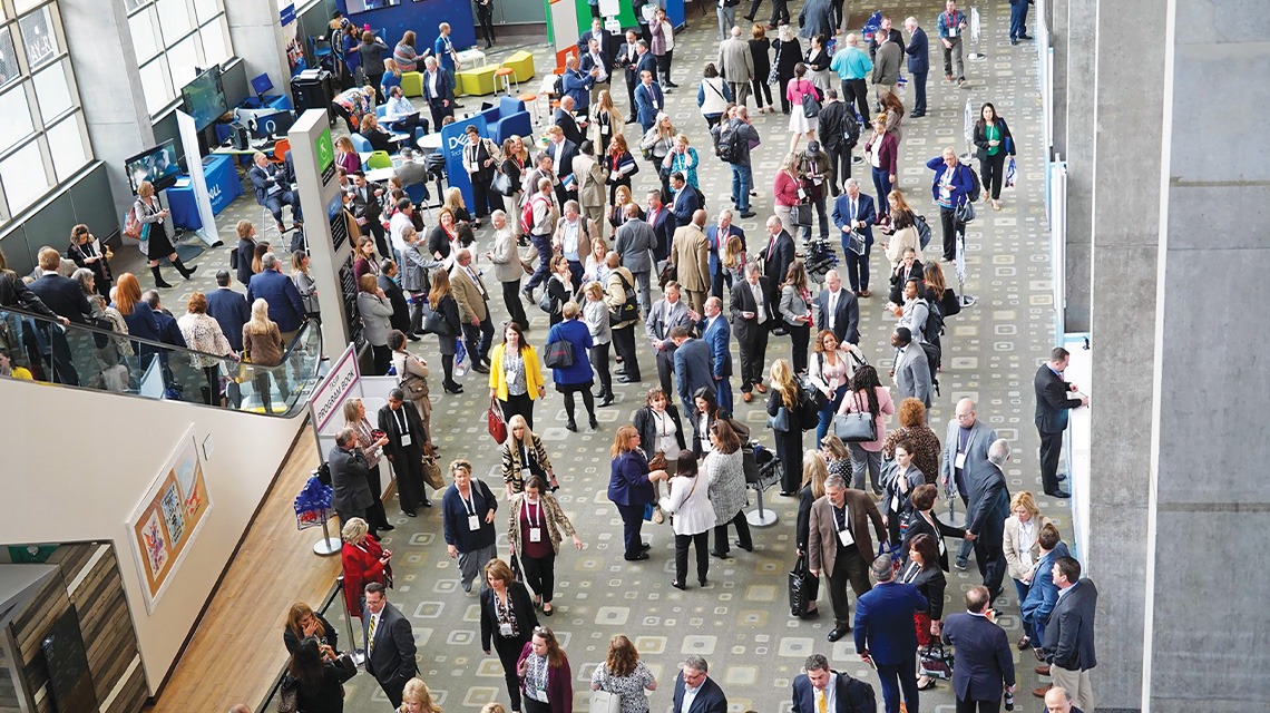 People talking in Austin Convention Center, Austin