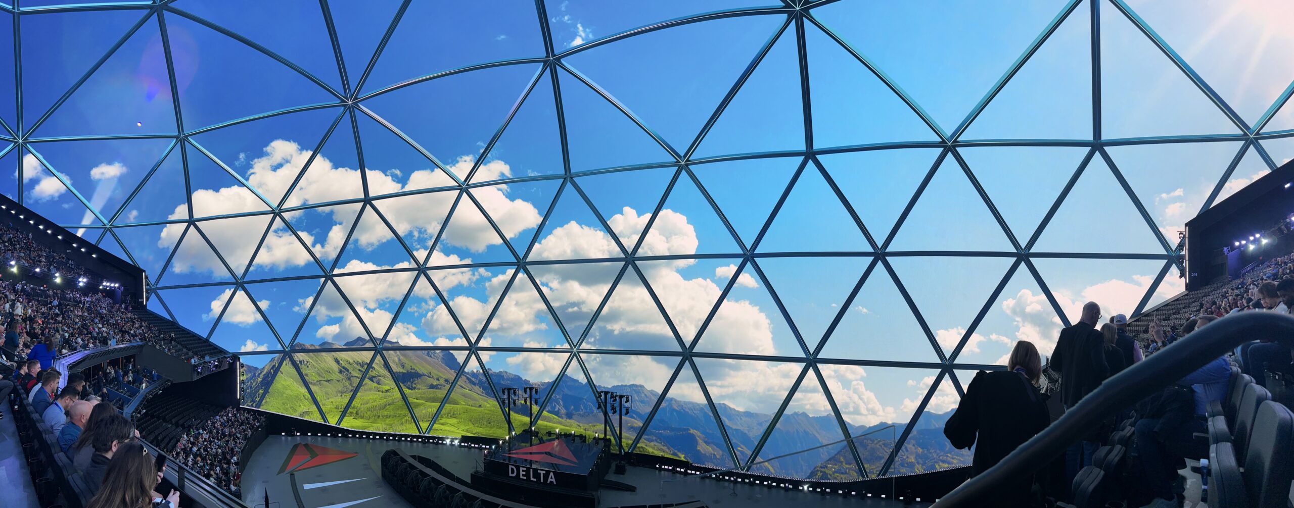 Panoramic view of Sphere interior