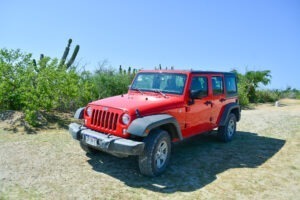 Red Jeep for tour