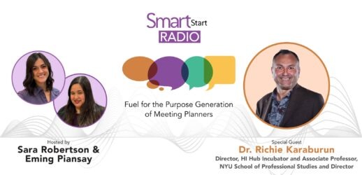 Smart Start radio graphic with images of Sara Robertson, Eming Piansay and Dr. Richie Kuruburun