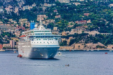 Cruise ship in Villefranche between Nice and Monaco