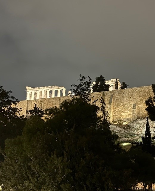 Parthenon at night