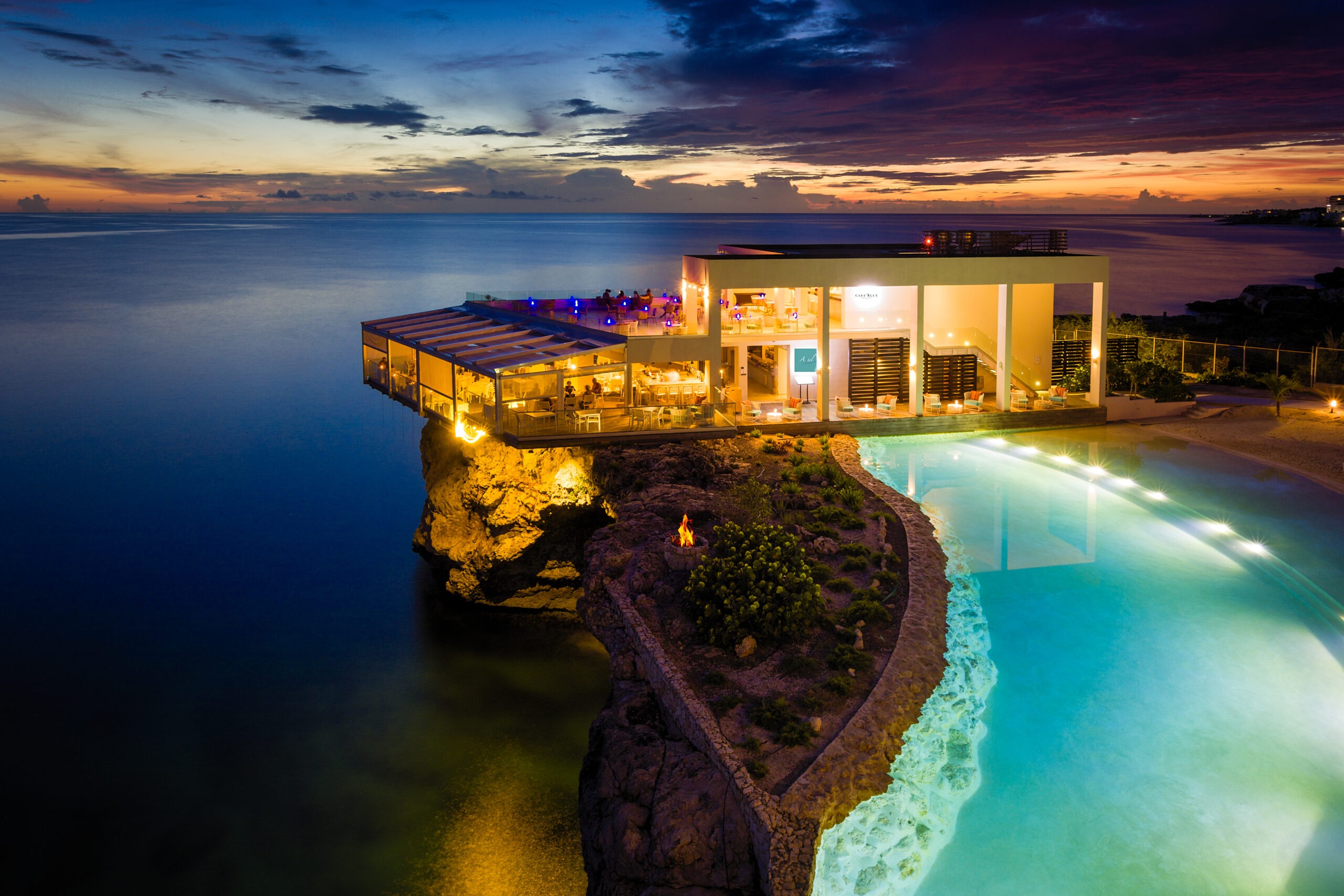 Aerial view of Sonesta Maho Beach Resort