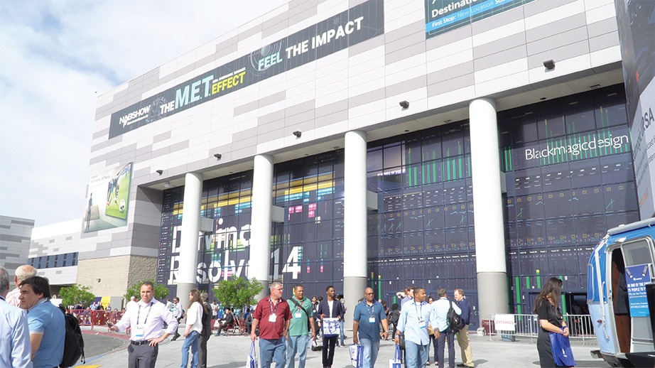 People walking around Las Vegas Convention Center