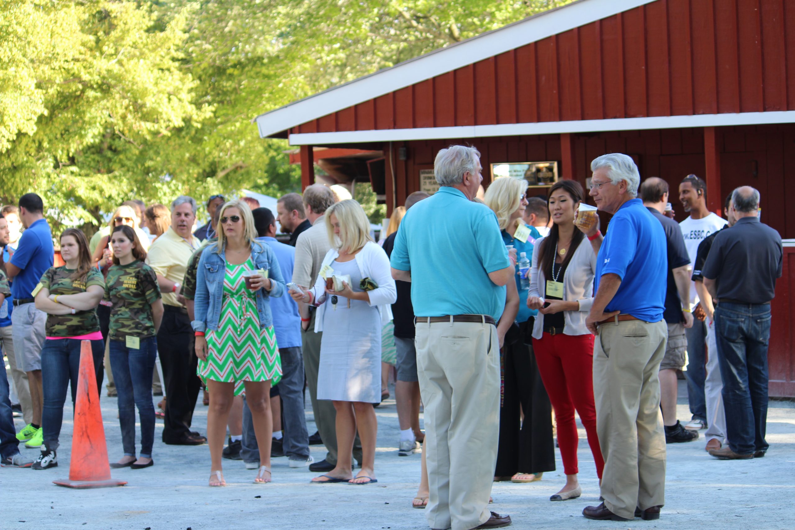 People mingling at Smokey Glen Farm