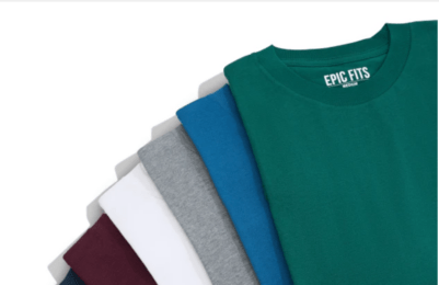 Collection of t shirts in different colors